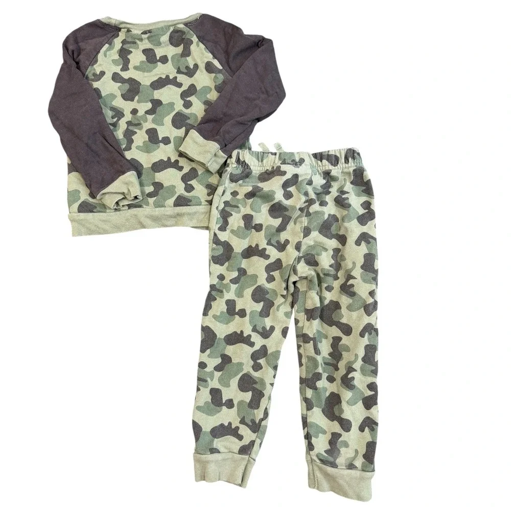 Koala Kids Camo Tracksuit Boys 2T Green Cotton Blend Fleece Jogger Set Adventure
